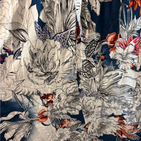 Jaase Endless Summer Magnolia Print Floral Maxi Dress Sz M Cut Out Back Crochet - Picture 9 of 12